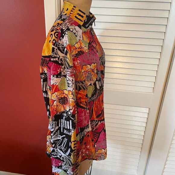 ADDITIONS BY CHICO’S | pink orange zip up lightweight jacket size 3 or L - Picture 4 of 6